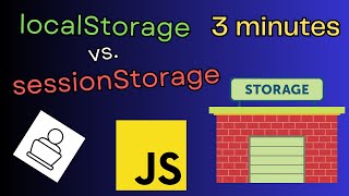 localStorage vs sessionStorage  JavaScript  3 minutes [upl. by Elleuqar]