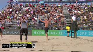 Chase Budinger UNREAL Dig  Kill During Mens Semifinal  2019 AVP Hermosa Beach Open [upl. by Kcirdehs]