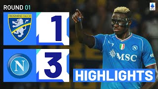 FrosinoneNapoli 13  Osimhen Double on Opening Day Goals amp Highlights  Serie A 202324 [upl. by Christis244]