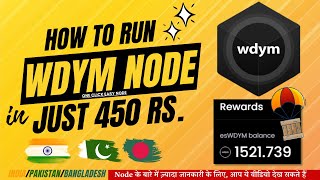 How to run WDYM nodes on mobile at a low cost 450 INR😋 with 99 accuracy in 🇮🇳🇵🇰🇧🇩 1Click Setup [upl. by Camilia]