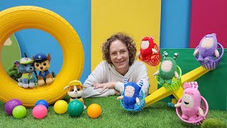 Ballbecken für die Paw Patrol  Nicole baut ein Karussell  Farben Lernen leicht gemacht [upl. by Apostles]