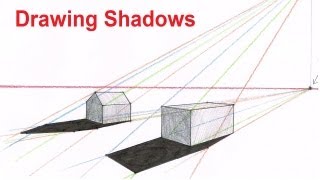 How To Draw Perspective Shadow  Drawing Shadows In Perspective [upl. by Hussey830]