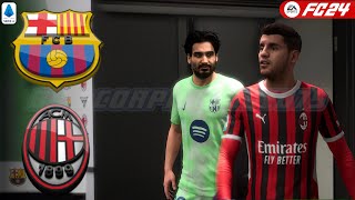 Barcellona Vs Milan  Amichevoli Estive 202425  FC 24 COM vs COM [upl. by Alburg214]