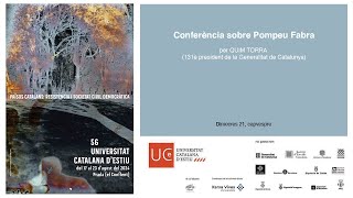 56a UCE Conferència sobre Pompeu Fabra [upl. by Sell904]