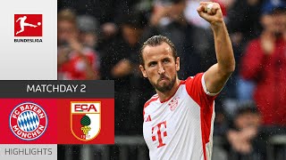 The KaneEffect  Bayern München  FC Augsburg  Highlights  Matchday 2 – Bundesliga 202324 [upl. by Attezi]