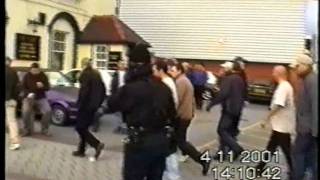 Football Hooligans  Wrexham town Vs Cardiff city 2001 [upl. by Kendra389]