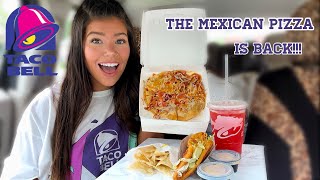 Taco Bell’s Mexican Pizza amp Toasted Cheddar Chalupa  MUKBANG [upl. by Chamkis]