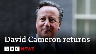 Former UK PM David Cameron returns in Rishi Sunak reshuffle  BBC News [upl. by Ilime]