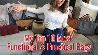 Top 10 Most Functional amp Practical Bags  Designer amp MidRange Ft Celine LV Senreve Beracamy [upl. by Sachs939]