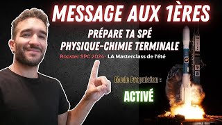 MESSAGE AUX 1ERES 😺 RÉUSSIR TA SPÉ PHYSIQUECHIMIE EN TERMINALE  BEST RECETTE 💯 STAGE PRÉPARATION [upl. by Thorn]