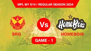 SRG VS HOMEBOIS  GAME  1 MPL MY S14 REGULAR SEASON 2024 [upl. by Auhsoj]