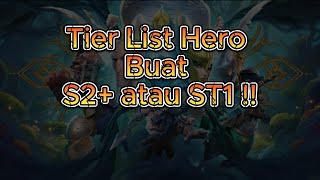 Tier List Hero buat S2 atau ST1   Call of Dragons Indonesia [upl. by Arracat]