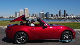 2017 Mazda MX5 Miata RF retractable hardtop roof demo [upl. by Esilanna960]