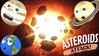 Space for Kids  Asteroids  Solar System Planets [upl. by Dryden]