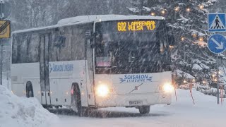 Soisalon Liikenne 52 Volvo 8700 B12B  Jouko bus line 602 in Lappeenranta Finland [upl. by Colburn]