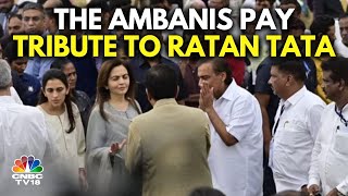 Ratan Tata News The Ambani Family Pays Tribute To The Late Ratan Tata  Mukesh Amabani  N18V [upl. by O'Meara379]