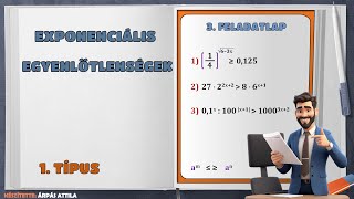 EXPONENCIÁLIS EGYENLŐTLENSÉGEK – 1 TÍPUS 3 FELADATLAP [upl. by Yruoc]