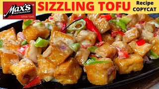 SIZZLING TOFU ala Maxs  Tokwa SISIG  Tofu Sisig  SIMPLE and Quick TOFU Recipe [upl. by Atnauqal]