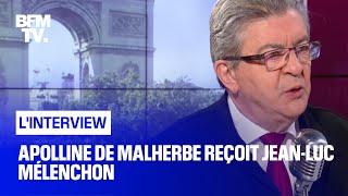 JeanLuc Mélenchon face à Apolline de Malherbe en direct [upl. by Larine162]