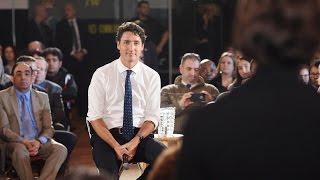 Trudeau answers English question in French because were in Quebec [upl. by Anwat136]