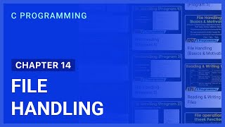 File Handling  Chapter14  C Programming [upl. by Stouffer]