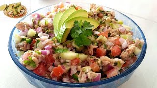 Delicioso Ceviche de Atun en Lata 🥗🍴👨‍🍳 Cris en la Cocina [upl. by Lubeck]