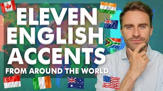 11 English Accents from Around the World in 1 Video [upl. by Silas996]