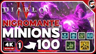 DIABLO 4 TEMPORADA 4 NIGROMANTE BUILD MINIONS MAGOS DE SOMBRA  GUÍA  ESPAÑOL [upl. by Walrath]