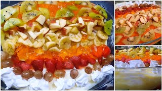 Creamy fruit jelly trifle dessert recipe  Eid special dessert recipe 2022 [upl. by Minette234]