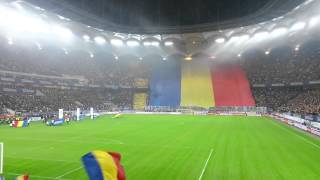 Romania  Greece  Imnul national  Amazing crowd Best anthem  Desteaptate romane [upl. by Starling]