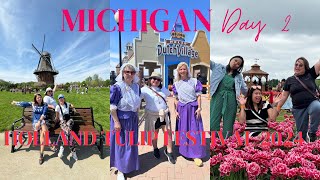 Travel Vlog Holland Tulip Festival 2024 Holland Michigan  kabayan Nurse in the US [upl. by Seidule]