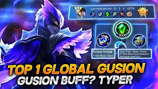 TOP 1 GLOBAL GUSION  GUSION BUFF TYPER [upl. by Eahcim]