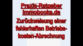 Nebenkostenabrechnung als Mieter prüfen  als fehlerhaft zurückweisen  vermietershopde [upl. by Erskine]