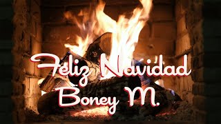 Boney M  Feliz Navidad Fireplace Video  Christmas Songs [upl. by Egreog597]