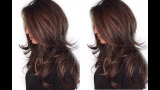 How to Quick and Easy Long layered haircut tutorial  Layered haircut techniques [upl. by Gasperoni902]