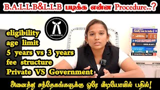 LAW COURSE DETAILS IN TAMIL  BALLB  LLB  12thDegree After  202324 Admission  VETRI LAW TODAY [upl. by Ennaul]