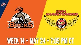 IFL Week 14  Bismarck Bucks at Iowa Barnstormers [upl. by Sedruol]