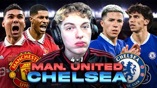 DAVOO XENEIZE SE EMOCIONA CON LA GOLEADA DEL UNITED AL CHELSEA 41  PREMIER LEAGUE 2023 [upl. by Landy]