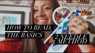 How to Bead Beadwork Tutorial for Beginners 2 Needle Method [upl. by Fernanda]