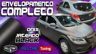 ENVELOPAMENTO COMPLETO ONIX PRETO FOSCO  JATEADO BLACK ALLTAK [upl. by Idnat159]