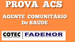 Resolvendo questões de PROVA Agente Comunitário de Saúde  Conhecimentos específicos ACS [upl. by Alenson598]