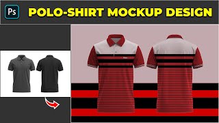 How to Create Full Sublimation PoloShirt Mockup Design  Photoshop Tutorial [upl. by Aya232]