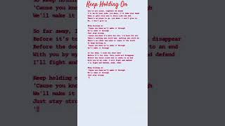 quotKeep Holding Onquot Avril Lavigne Lyrics [upl. by Pfeffer]