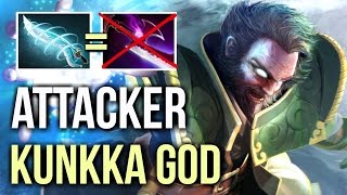 Attacker Best Kunkka Is Back Epic Armlet Toggle 13min Godlike Gameplay MMR 705 Dota 2 [upl. by Essilec362]