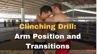 Muay Thai Clinching Drill  Pull and Knee Drill [upl. by Gulick]