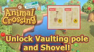 How To Unlock The Vault Pole and Flimsy Shovel  Animal Crossing New Horizons Tips and Tricks [upl. by Gardie]