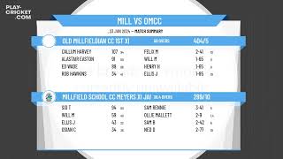 Millfield School CC Meyers XI Jamboree Team v Old Millfieldian CC 1st XI [upl. by Girardi]