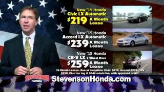 Stevenson Honda Wilmington  Memorial Holiday Lease Savings [upl. by Dawes]