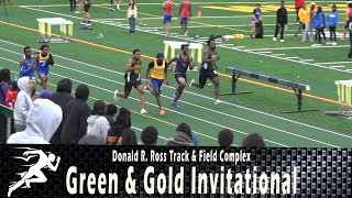 Boys 100m Dash  Green amp Gold Invitational 2024 High School Track and Field [upl. by Brittnee]