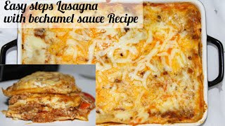 Lasagne Recipe  Cheese amp Mince Meat Lasagna  Bechamel Sauce White Sauce  Bolognese Recipe [upl. by Ferdinanda]